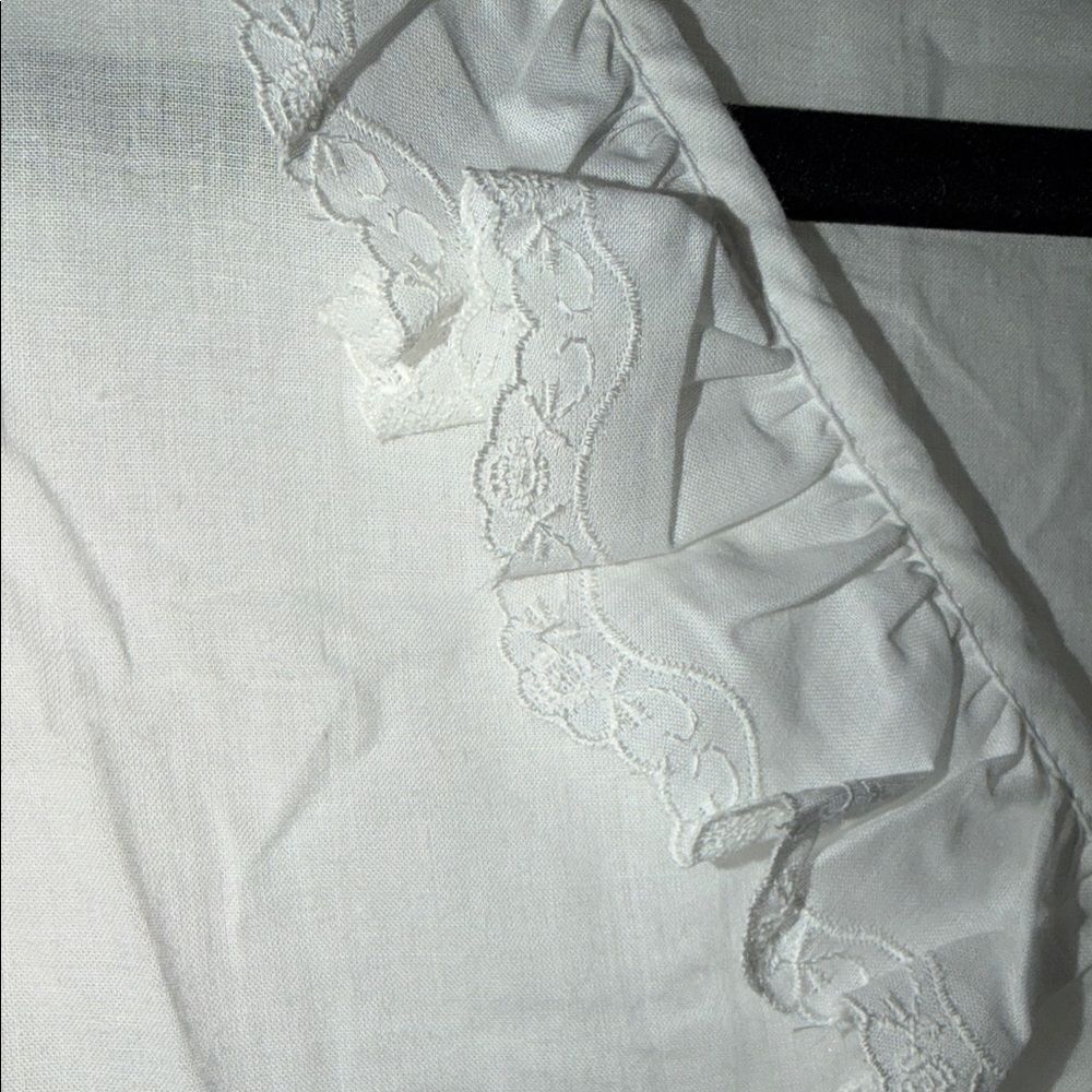 Vintage retro whit cotton Eileen West Ruffle cottagecore Lolita Dress M - Picture 4 of 8